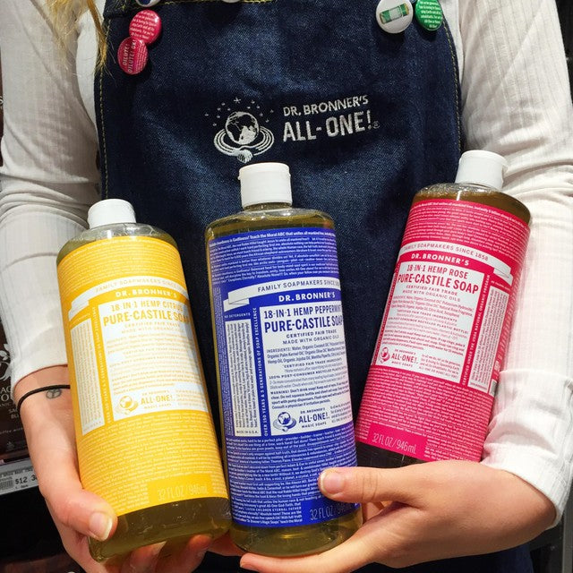 Dr Bronner Peppermint Castile Liquid Soap 945ml - British product