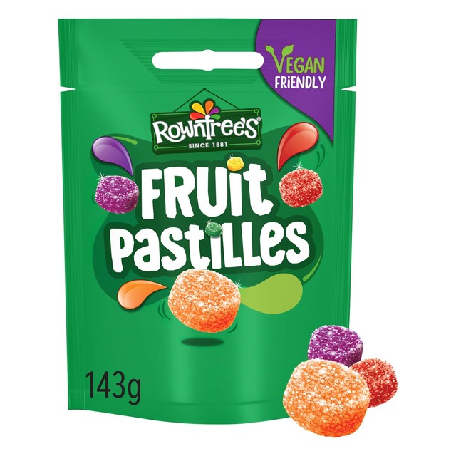 Rowntree's Fruit Pastilles chewy sweets 143g, imported from the UK