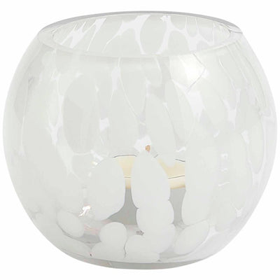 Bougeoir photophore en verre à confettis M&S Blanc Taille unique
