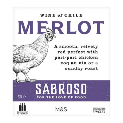 M&S M&S Sabroso Merlot Red Wine Pouch- Buy online at McGrocer