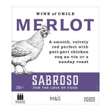 M&S Merlot wine pouch 3 bottle equivalent - British product