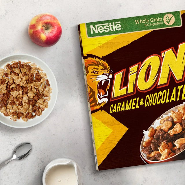 Nestle Lion caramel and chocolate cereal 400g, UK version