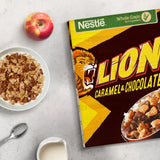 Nestle Lion caramel and chocolate cereal 400g, UK version