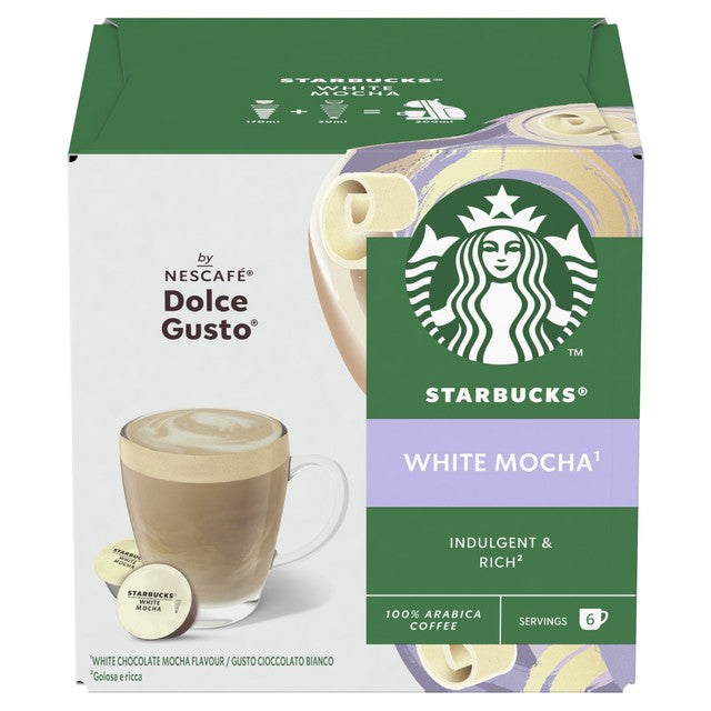 Starbucks White Mocha Dolce Gusto drink mix 6 drinks (British brand)