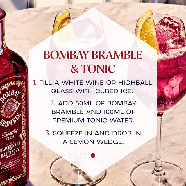 Bombay Sapphire Bramble blackberry and raspberry gin 70cl - British product