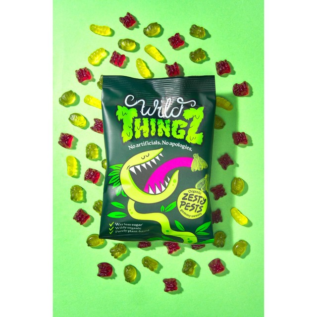 Wild Thingz Zesty Pests Bio Gummibärchen 130g (Britische Marke)