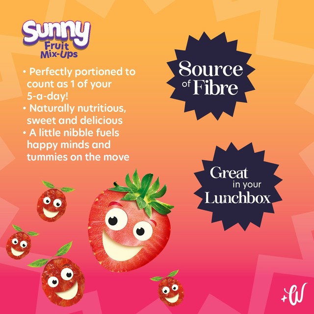 Sunny Mix Ups strawberry sultana dried fruit snack 4x18g (British brand)