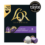 L'OR Lungo Profondo coffee pods 20, UK version