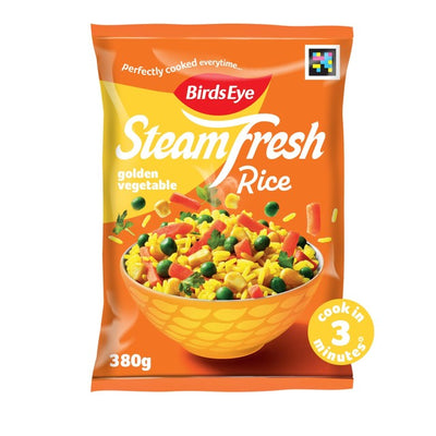 M&S Birds Eye Steamfresh Golden Vegetable Rice Steam Bags 2 Pack- Buy online at McGrocer