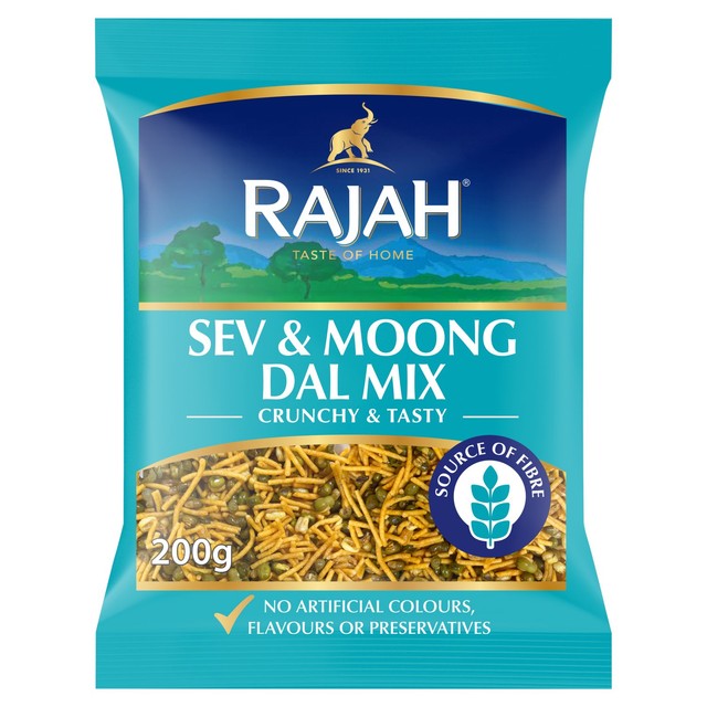 Rajah Sev & Moong Dal snack mix 200g, imported from the UK