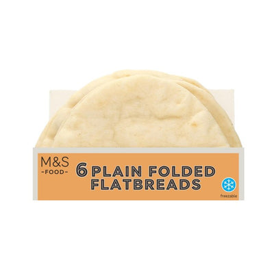 M&S M&S White Folded Flatbreads 6 x 35g- Buy online at McGrocer