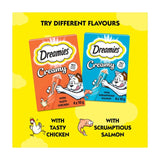 Dreamies creamy cat treats salmon flavour, imported from the UK