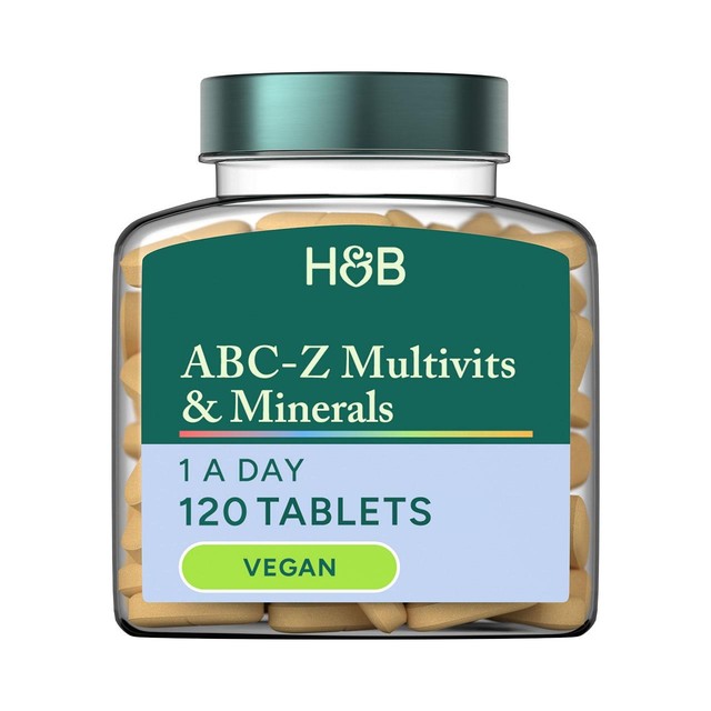 Holland & Barrett ABC-Z Multivitamins & Minerals Vegan Tablets 120 Tablets, UK version