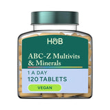 Holland & Barrett ABC-Z Multivitamins & Minerals Vegan Tablets 120 Tablets, UK version