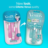 Gillette Venus sensitive disposable razors pack of 3, UK version