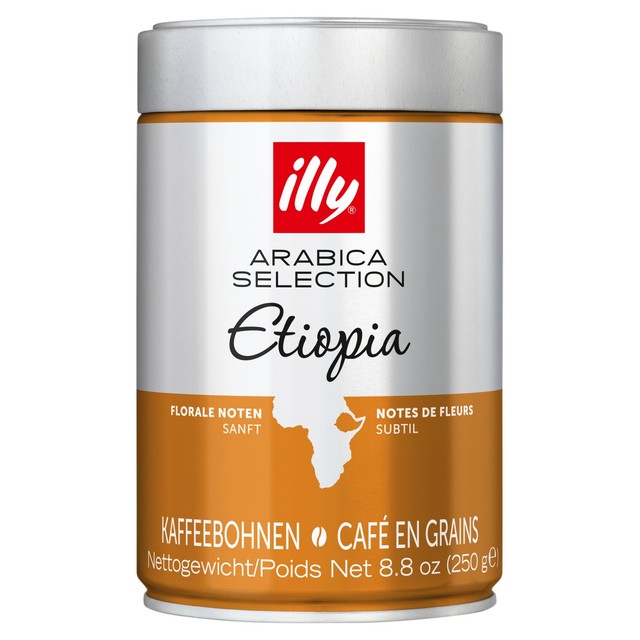 Illy Monoarabica Ethiopia Yirgacheffe coffee beans 250g, UK version