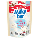 Milkybar crispy cookie white chocolate buttons 86g, imported from the UK