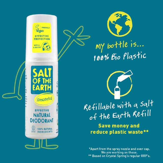 Salt of the Earth natural deodorant spray 100ml (British brand)