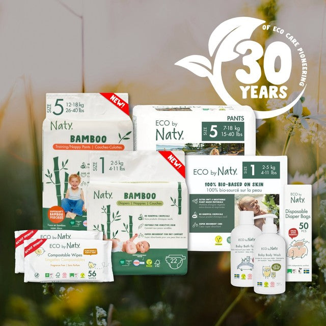 Naty XXL baby wipes 50pk, imported from the UK
