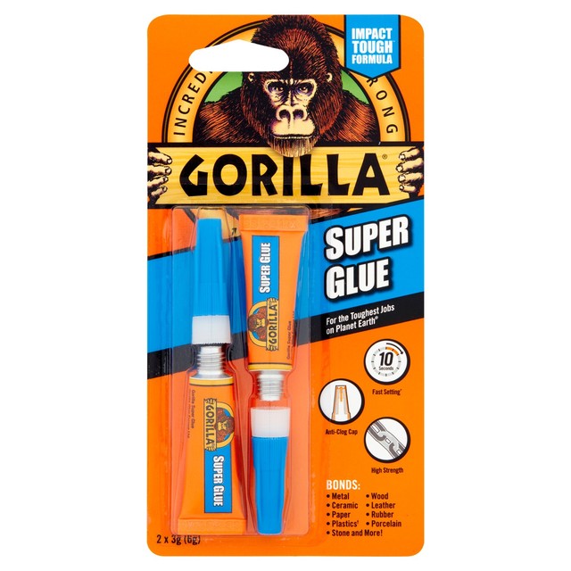 Gorilla Glue super glue 2 x 3g, UK version