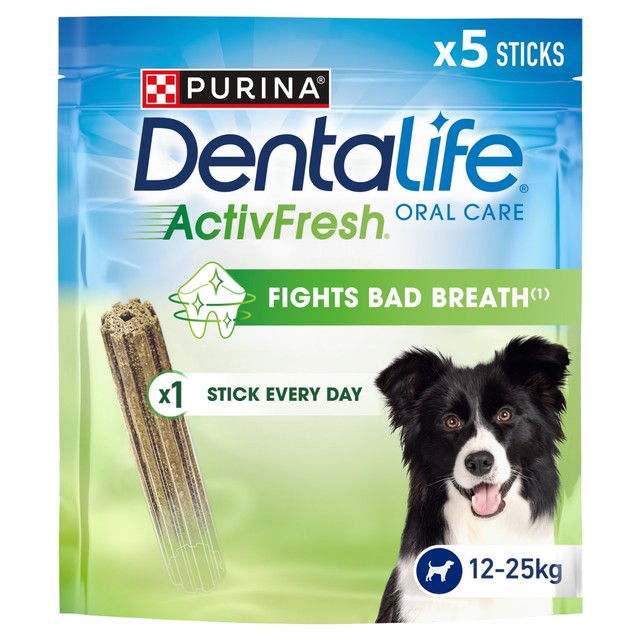 Dentalife ActivFresh Chicken Dog Dental Chews for medium dogs - British product