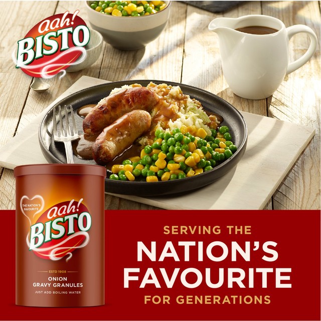 Bisto Onion Gravy Granules tub, UK version