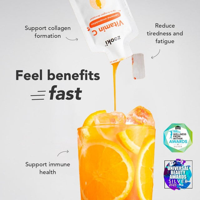 Zooki liposomal vitamin C citrus orange sachets 1000mg (British brand)