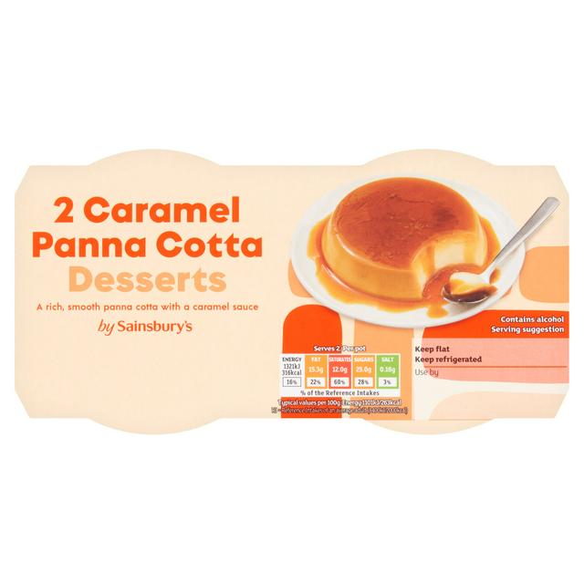 Sainsburys Caramel Panna Cotta 2x120g