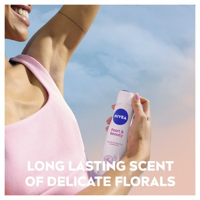 Nivea Pearl & Beauty anti-perspirant deodorant spray 250ml, imported from the UK