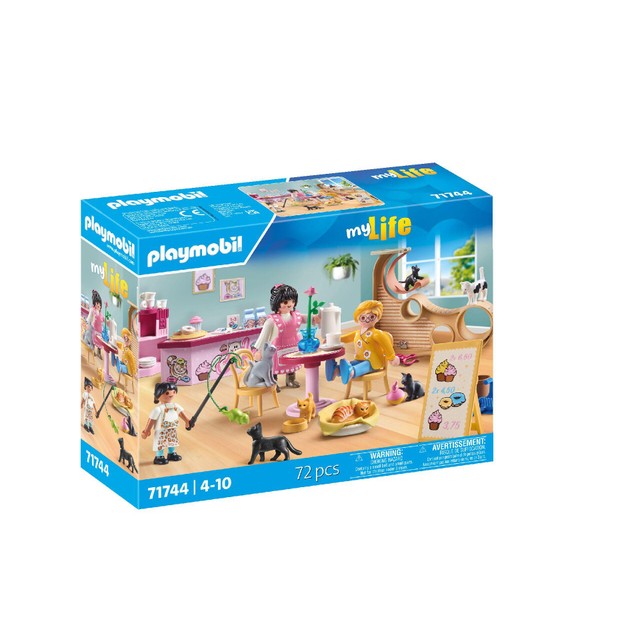 Playmobil My Life Cat Cafe toy playset, imported from the UK