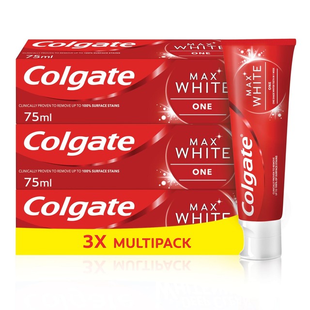 Colgate Max White One whitening toothpaste 3 x 75ml - British product