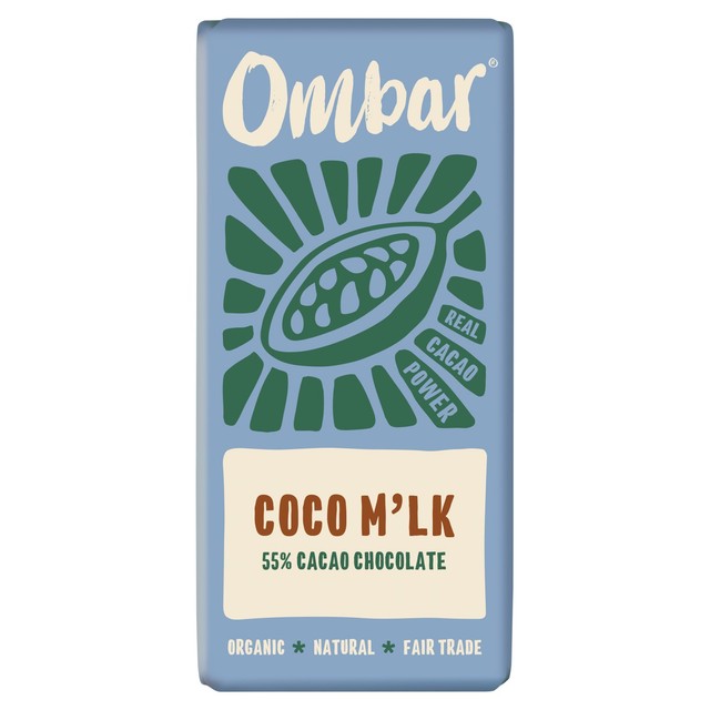 Ombar Coco Mylk chocolate bar 70g, imported from the UK