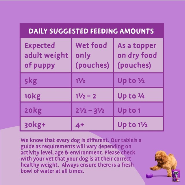 Barking Heads Puppy Days wet dog food pouch 300g - British product