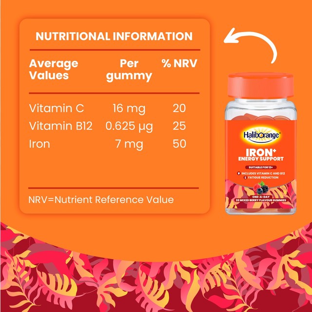 Haliborange mixed berry flavour gummy supplement 30 pack, UK version