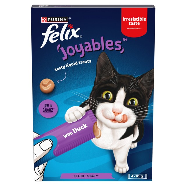 Felix duck liquid cat treat 4 x 10g - British product