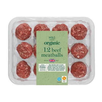 M&S M&S Bio Britische Rinderhackbällchen 12 Stück 300g - Online bei McGrocer kaufen