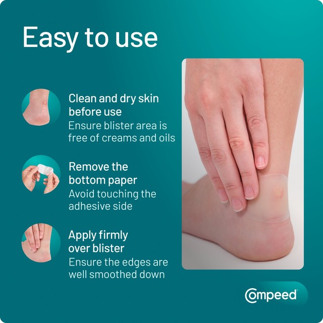 Compeed medium blister plasters pack of 6 - British product