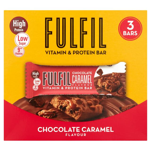 FULFIL Chocolate Caramel Flavour Vitamin Protein Bar 340g