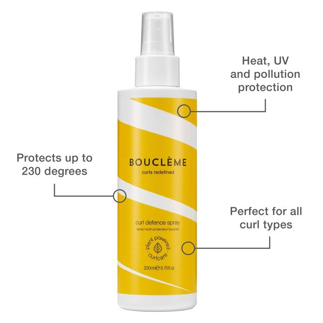 Boucleme Curl Defence Spray heat protectant for curls - British product