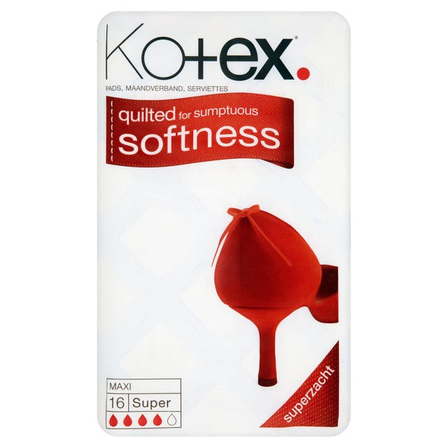 Kotex Maxi Pads Super 16 Pack, UK version