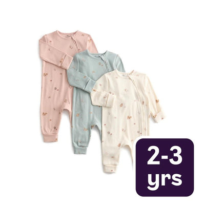 M&S Schlafanzüge mit Waldmotiv, Größe 2-3 Jahre, Elfenbein