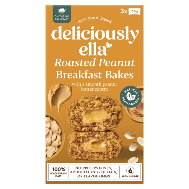 Deliciously Ella peanut butter breakfast bakes box, UK version