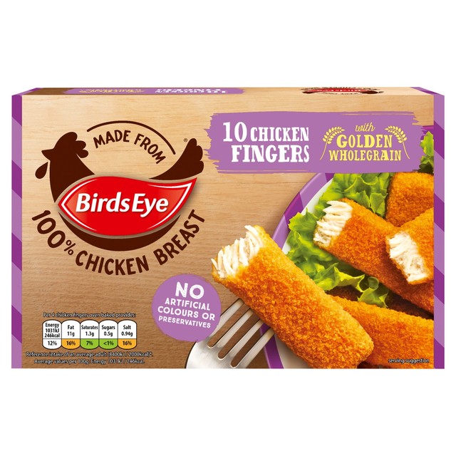 Birds Eye 10 breaded chicken fingers 250g - British product