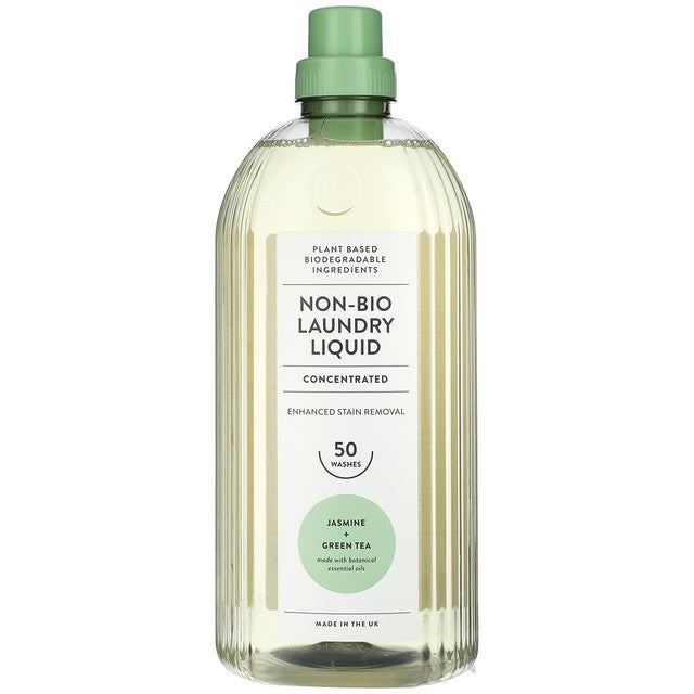 M&S Non-Bio Laundry Liquid Jasmine & Green Tea 50 Wash, imported from the UK