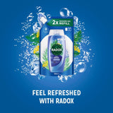 Radox Feel Awake Shower Gel & Shampoo Refill 500ml, imported from the UK