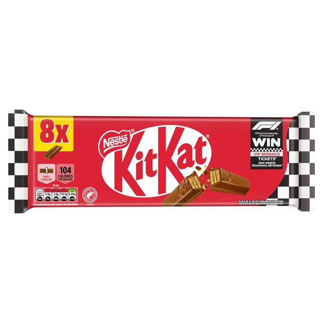 KitKat 2 Finger multipack milk chocolate bars (British brand)