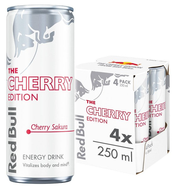 Red Bull energy drink Cherry Spring Edition, UK version