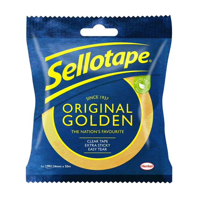 Sellotape Original Golden 24mm x 50m adhesive tape (British brand)
