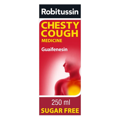 M&S Robitussin Chesty Cough Sugar Free Cough Medicine 250ml- Buy online at McGrocer