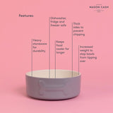 Mason Cash Grey dog bowl 20cm, imported from the UK